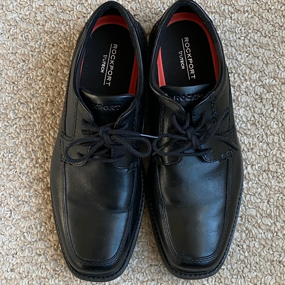 Rockport Men's Black Leather Oxfords Prom Formal Dance Prom